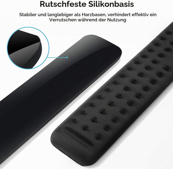 Yizhet Handgelenkauflage Set für Tastatur und Maus Handballenauflage mit Ergonomische Memory Schaum