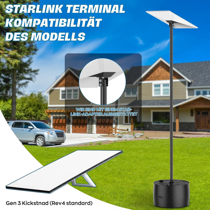 Starlink Gen 3 Halterung IMAYCC 7.9 FT Verstellbare Starlink Gen 3 Pole Mount Kit mit Starlink Gen 3