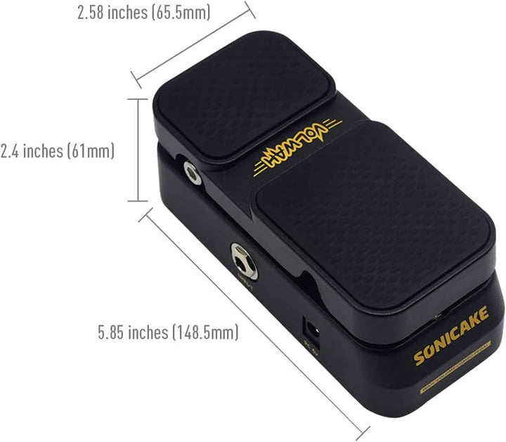 SONICAKE Wah Pedal VolWah Active Volume- und Wah-Expression Pedal Gitarren Effektpedal