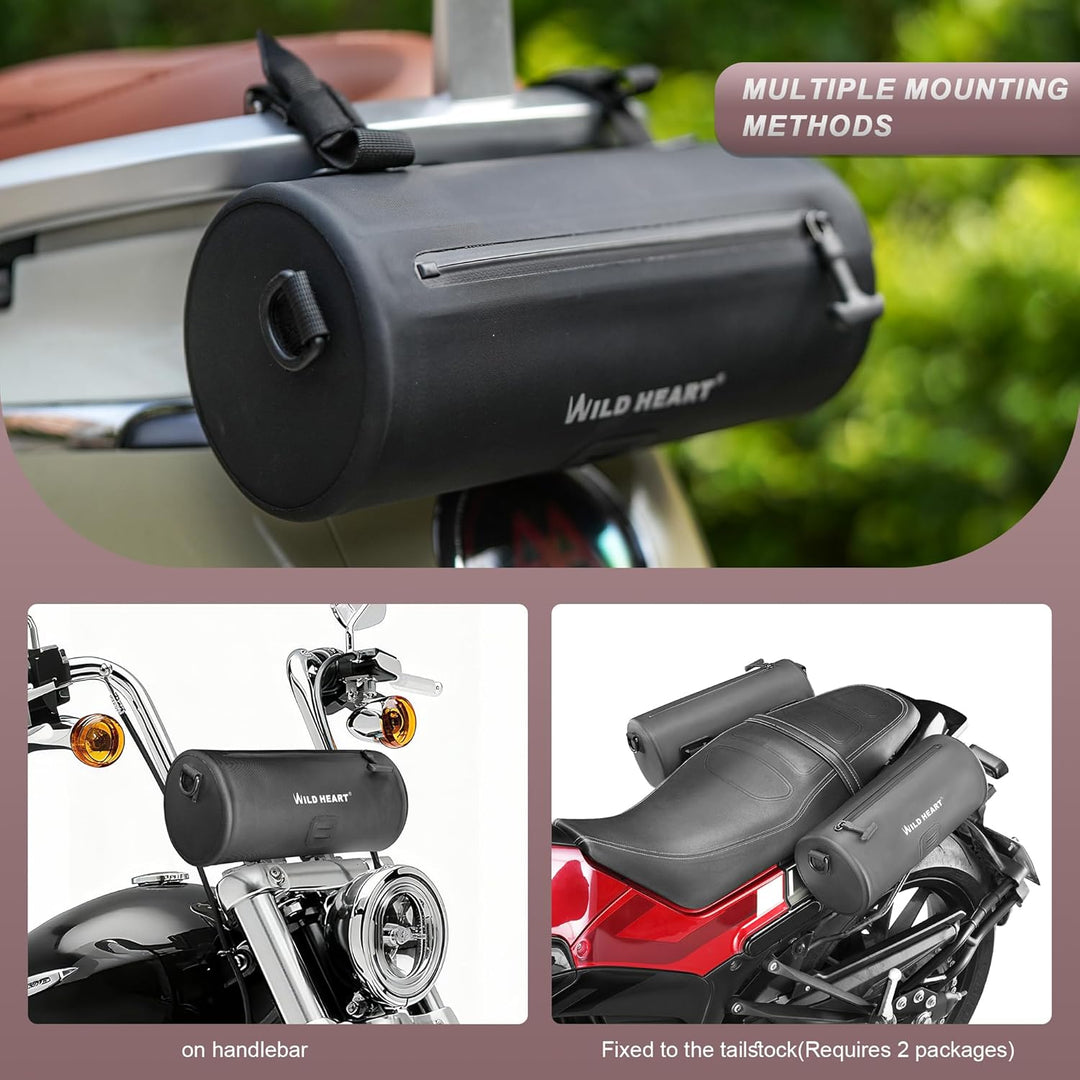 WILD HEARTMotorrad-Lenkertasche Motorrad-Kleintasche Seitentasche wasserdicht mit Schultergurt kompa