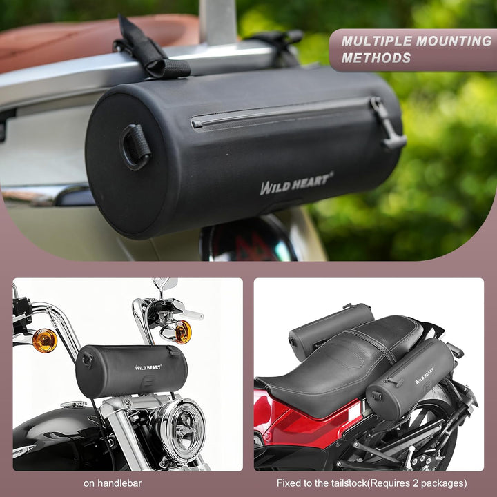WILD HEARTMotorrad-Lenkertasche Motorrad-Kleintasche Seitentasche wasserdicht mit Schultergurt kompa