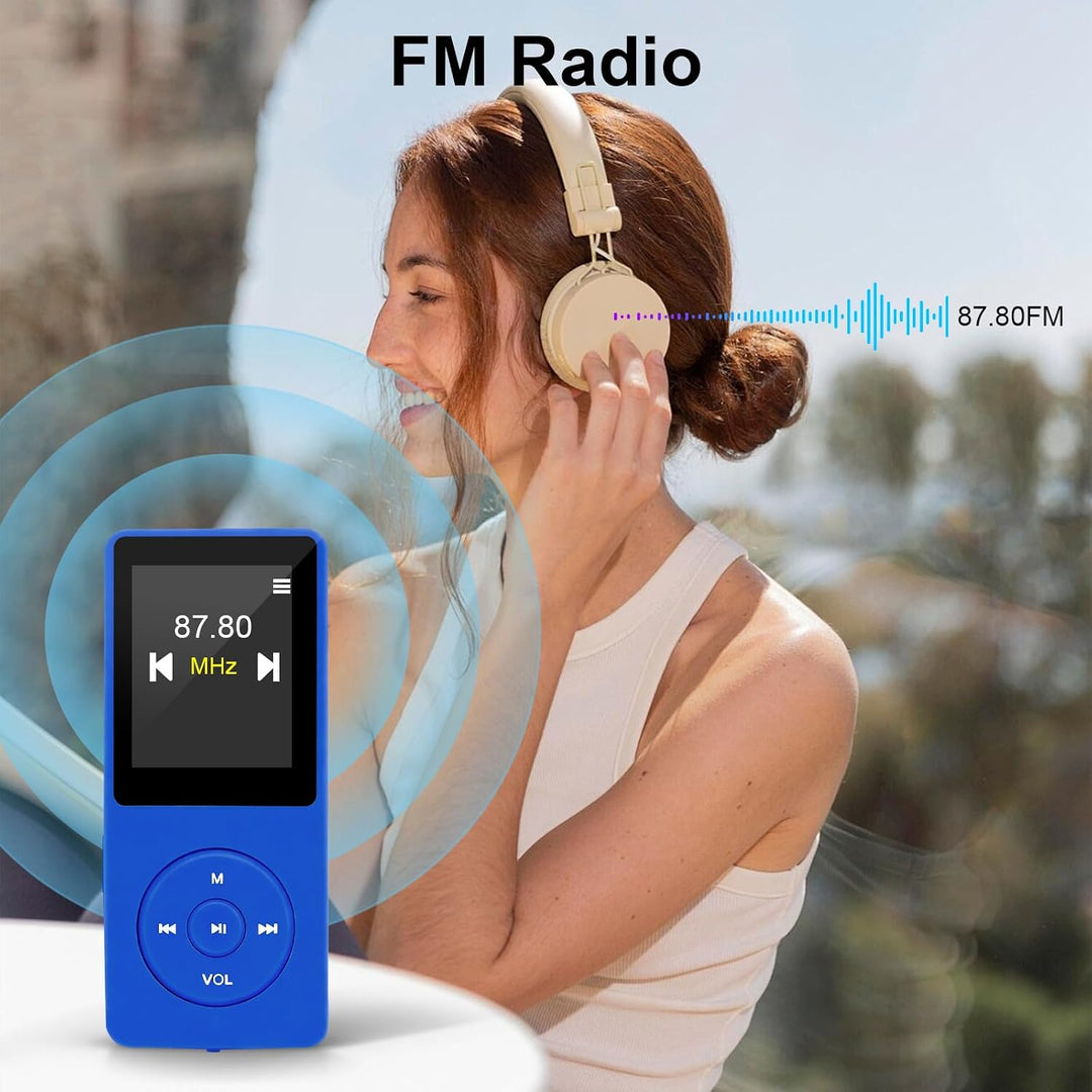 128 GB MP3-Player mit Bluetooth 5.0, COVVY Tragbarer digitaler Musikplayer mit integriertem HD-Lauts