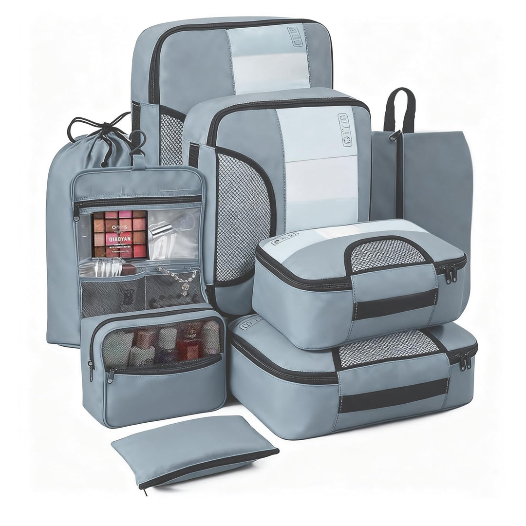 packing cube 8Pcs Blue-grey, 8Pcs Blue-grey