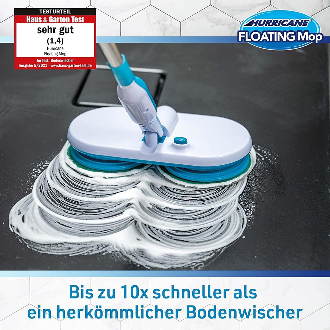 Hurricane Floating Mop elektrischer Bodenwischer – Akku Wischer zum mühelosen Wischen, Schrubben und