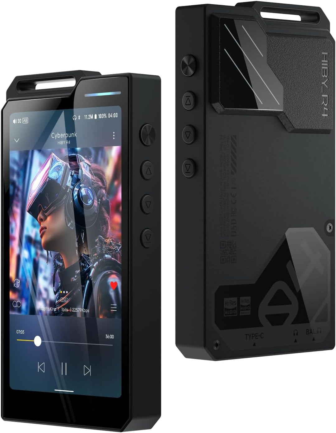 HiBy R4 Android-MP3-Player mit Bluetooth und WLAN, integriertes 4DAC-Android12, unterstützt Wiederga