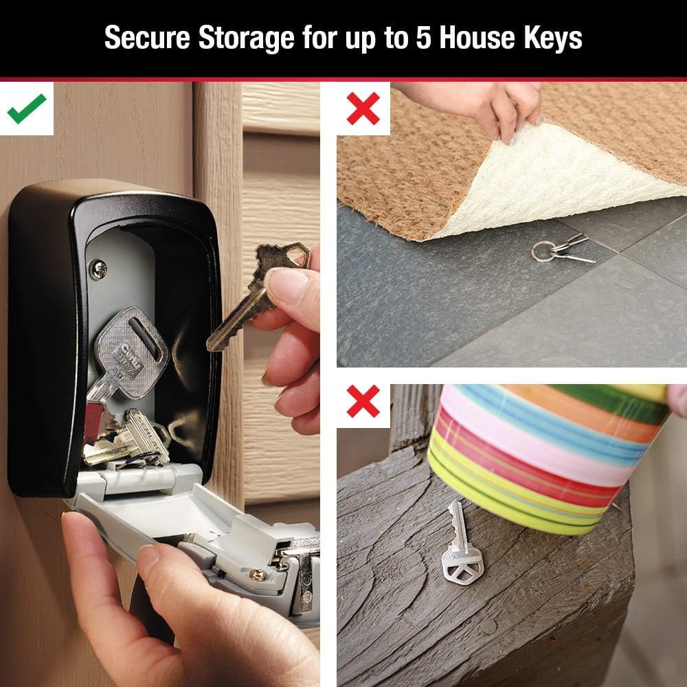 Master Lock 5420D Set Ihre eigene Kombination Wandbefestigung 5 Key Capacity schwarz, Wandbefestigun