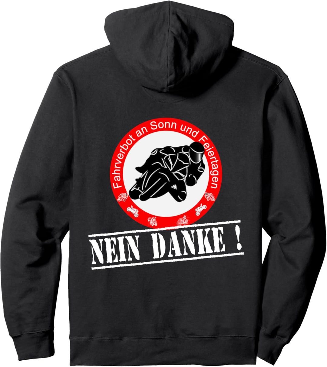 Kein Fahrverbot an Sonn-und Feiertagen DLHZG Biker Motorrad Pullover Hoodie