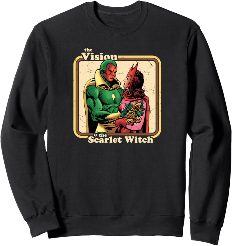 Marvel The Vision and The Scarlet Witch Retro Comic Sweatshirt