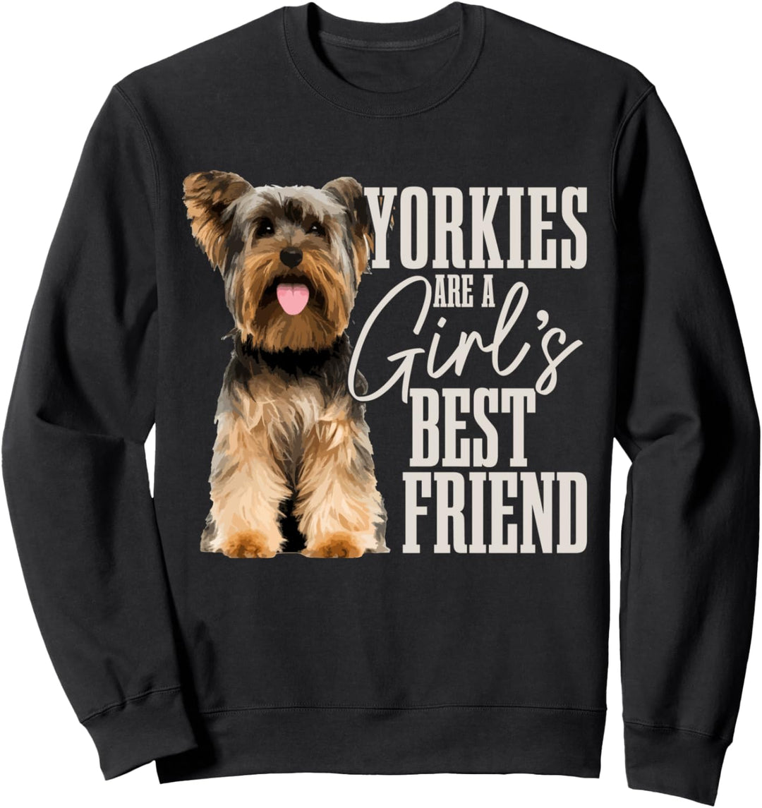 Yorkies sind Mädchen beste Freundin Lustige Yorkshire Terrier Mama Sweatshirt