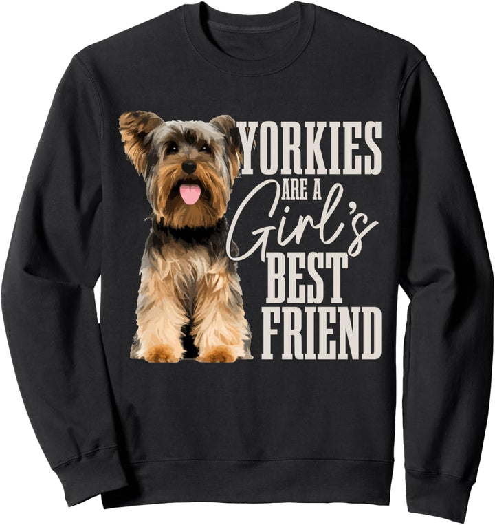 Yorkies sind Mädchen beste Freundin Lustige Yorkshire Terrier Mama Sweatshirt