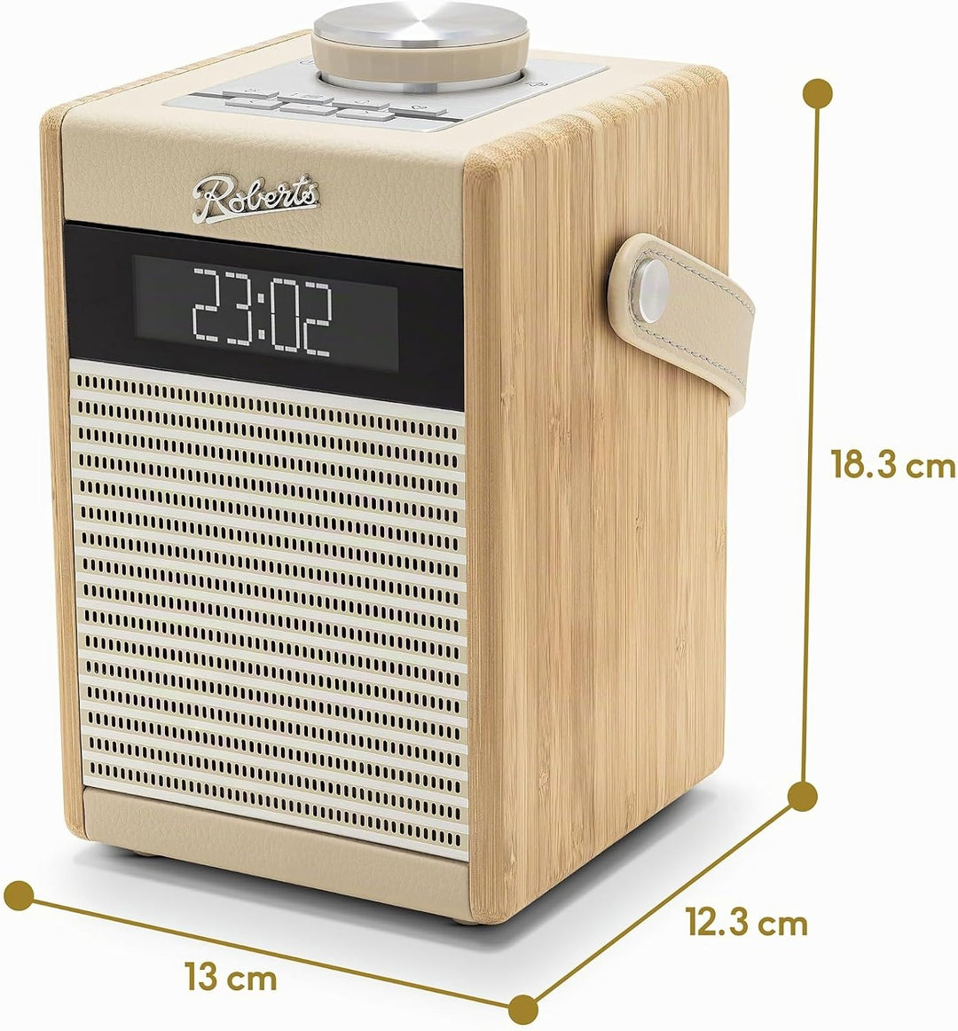 Rambler Midi Retro-Radiowecker, tragbar, Dab+/FM/Bluetooth, cremefarben