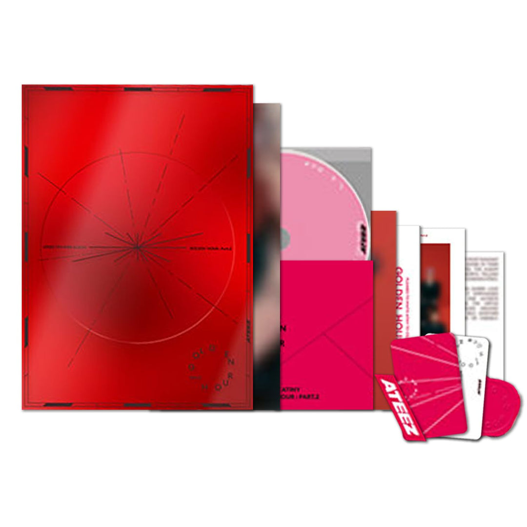 ATEEZ - 11th Mini Album [GOLDEN HOUR : Part.2] (DIARY Ver.) Photobook + Logo Sticker + Ornament + Ph