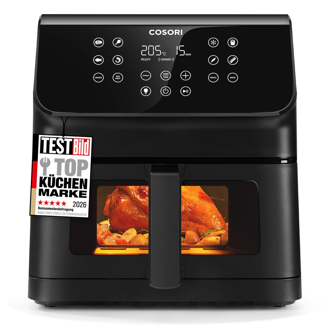 COSORI Heissluftfritteuse mit aktualisierter Rapid Air Technologie,1,4kg, 6,2L, 55% Energieeinsparun