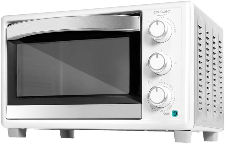 Cecotec Minibackofen Bake & Toast 2300 Weiss, 23 L, 1500 W, 3 Heizmodi, 60-Minuten-Timer, einstellba