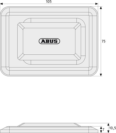 ABUS Gitterrostsicherung GS40 - Schutz für Kellergitter und Kunststofflichtschächte - mit variabler