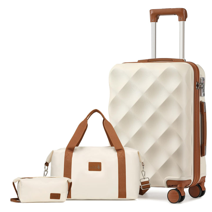 Sea choice Handgepäck Koffer Trolley ABS Leicht Reisekoffer Hardschale 4 Rollen und TSA Schloss Mit