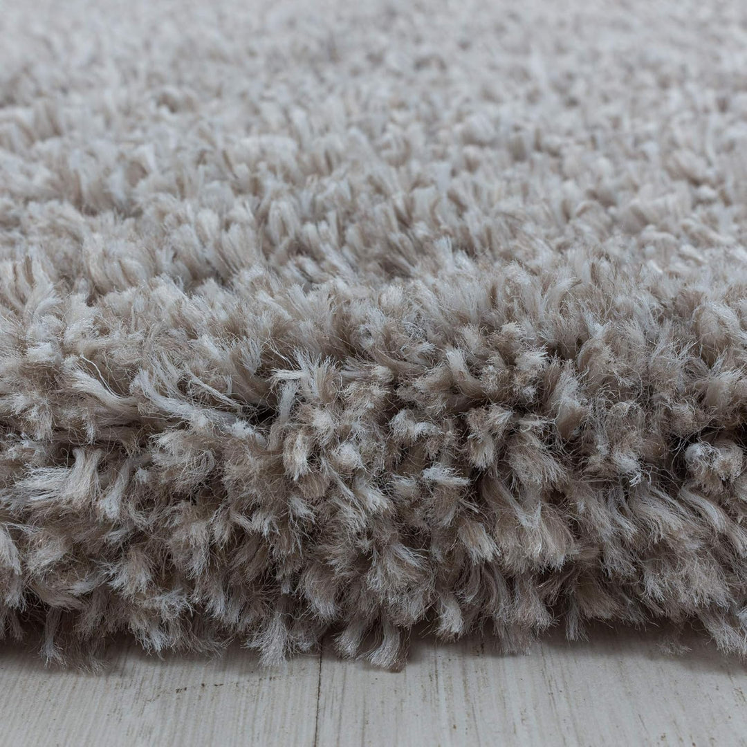 Hochflor Rund Teppich Wohnzimmer Einfarbig Schlafzimmer Esszimmer Flur Läufer Unicolor & Einfarbig W