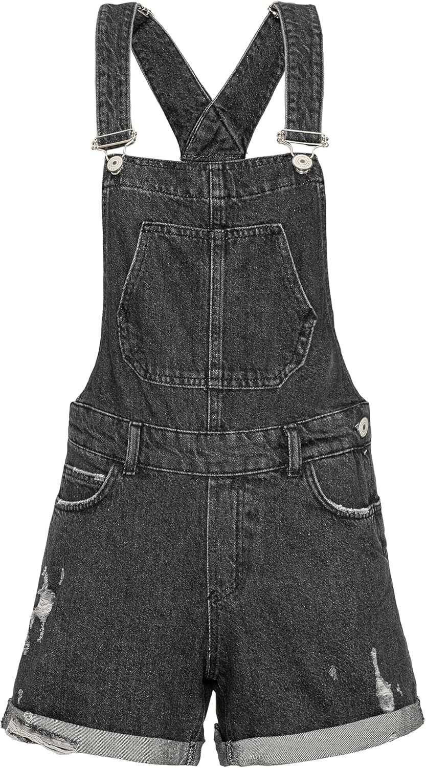 Redbridge Denim Latzhose für Damen Jeans Overall Jumpsuit, 25W Schwarz