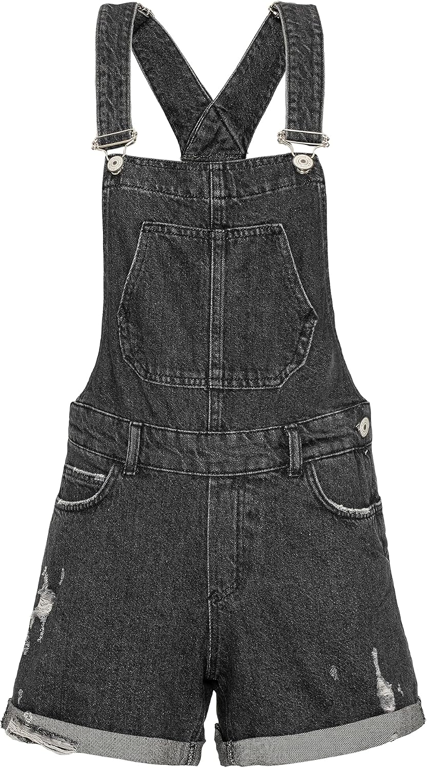 Redbridge Denim Latzhose für Damen Jeans Overall Jumpsuit 32W Schwarz, 32W Schwarz