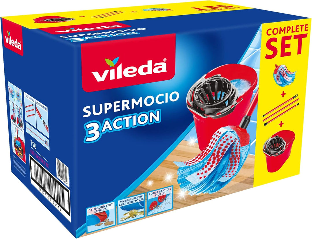 Vileda SuperMocio 3 Action Komplett Set Single, Single