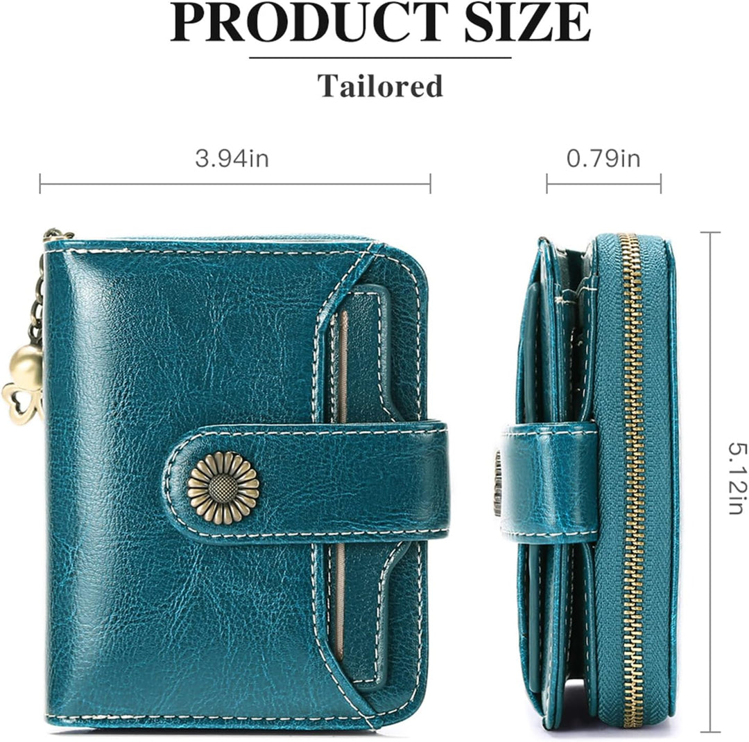 SENDEFN Geldbörse Damen Klein,Geldbeutel Frauen Echtes Leder,mit Münzfach Kleines Zipper Brieftasche