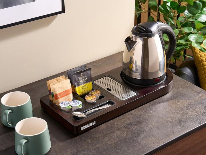 Corby Buckingham Standard Willkommenstablett (Dunkles Holz), Dunkles Holz