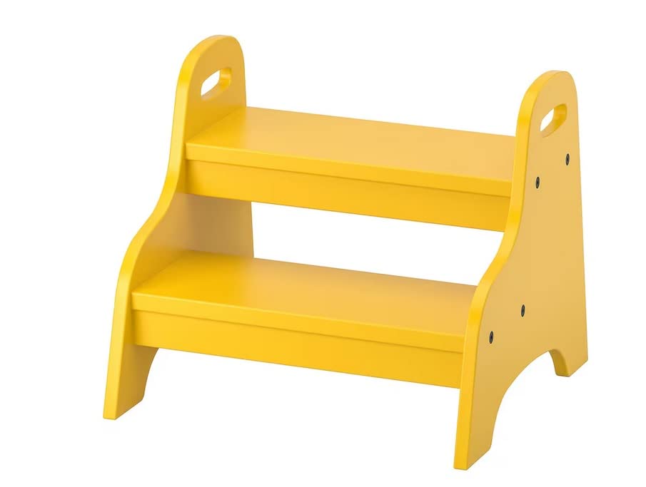 TROGEN IKEA Tritthocker für Kinder, gelb, 40x38x33