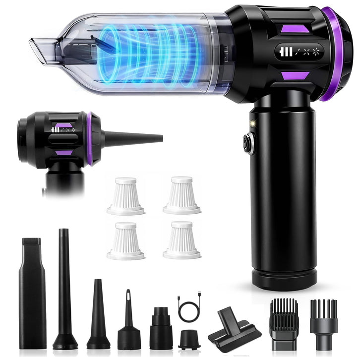 Citybee Handstaubsauger Akku Mini Staubsauger Kabellos - 25000Pa Handstaubsauger Stark 4 in 1 Autost
