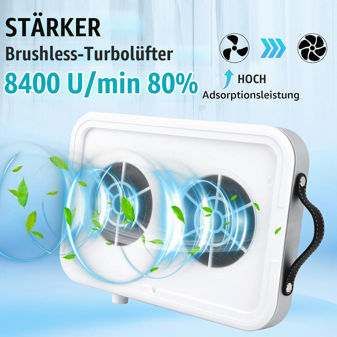 EBANKU Professioneller Nagelstaubsauger, Tragbarer 1600 PA Staubsauger, 10 Geschwindigkeiten, Einweg