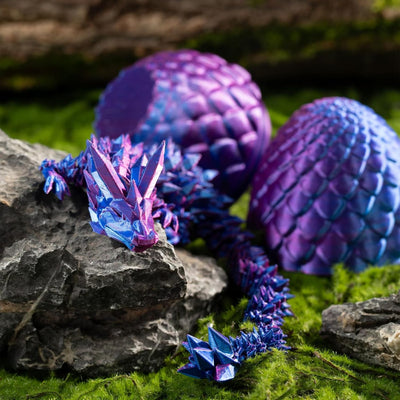 Yearsahrk 3D Gedrucktes Drachenei Geheimnisvolle Drachen Spielzeug Realistische Realistische Bewegli