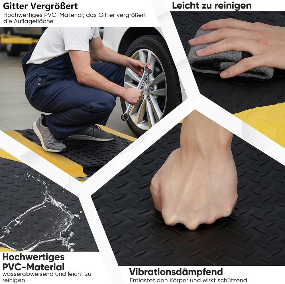 MYOYAY Anti-Ermüdungsmatte 60 × 90 cm Ergonomische Arbeitsmatte mit Noppen Design rutschfeste Stehma