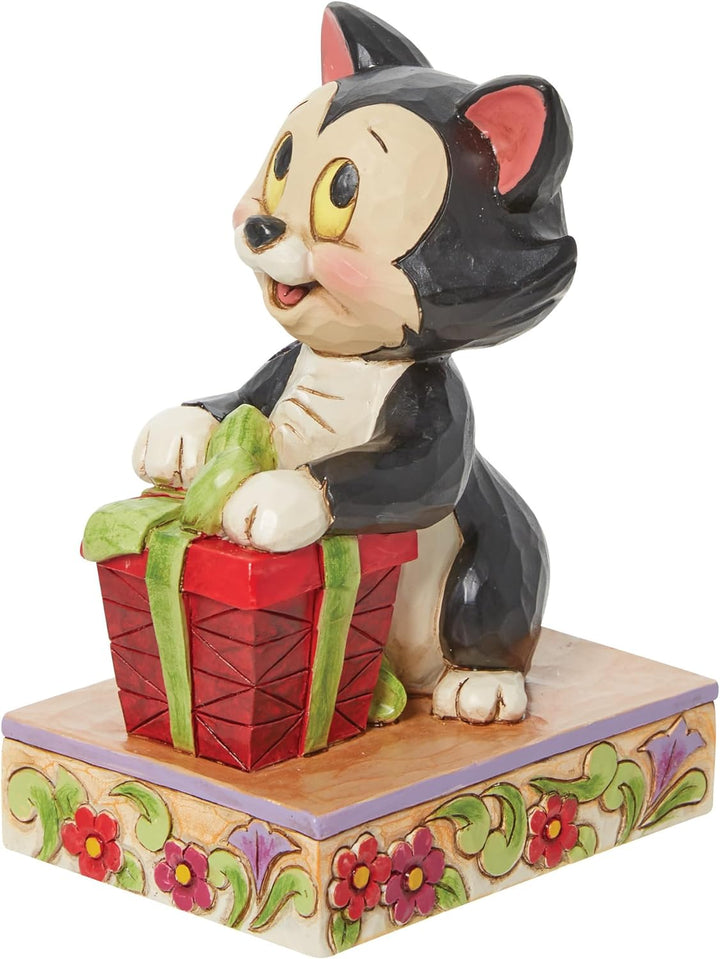 Jim Shore Enesco 6013065 Disney Traditions Figaro, Weihnachtspersönlichkeit, Pose, 9,5 cm