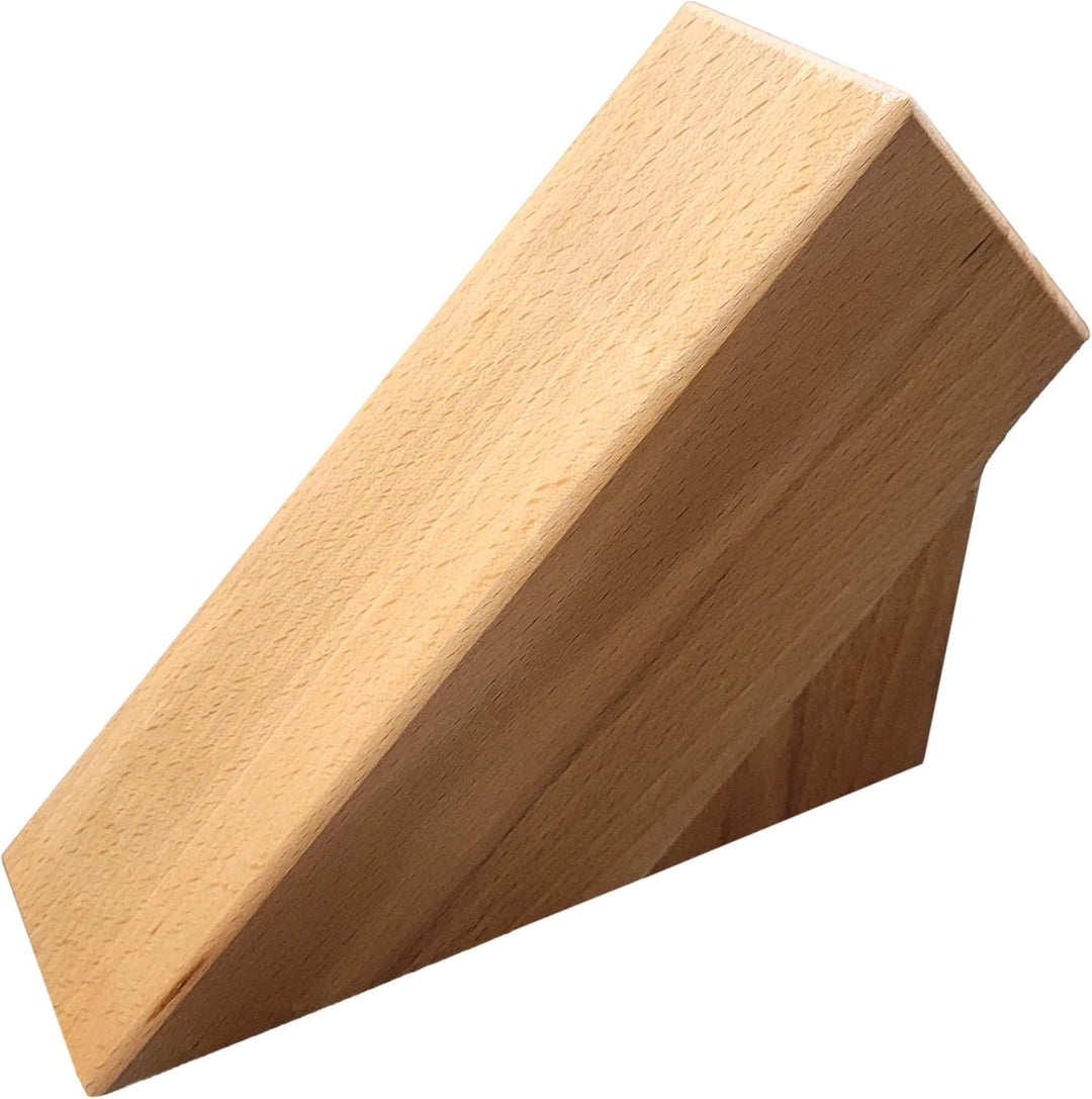 Wooden World - Küchenmesserblock aus Holz für 5 Klingen – Natürlicher, ökologischer Organizer für Me