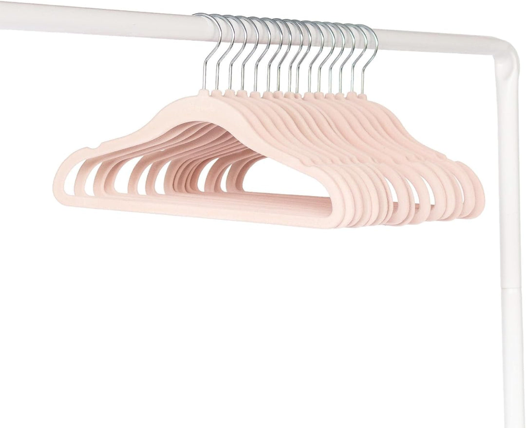 3 Sprouts Kinder Kleiderbügel aus Samt - rutschfest & Robust - Ideal für Baby- & Kleinkinderkleidung