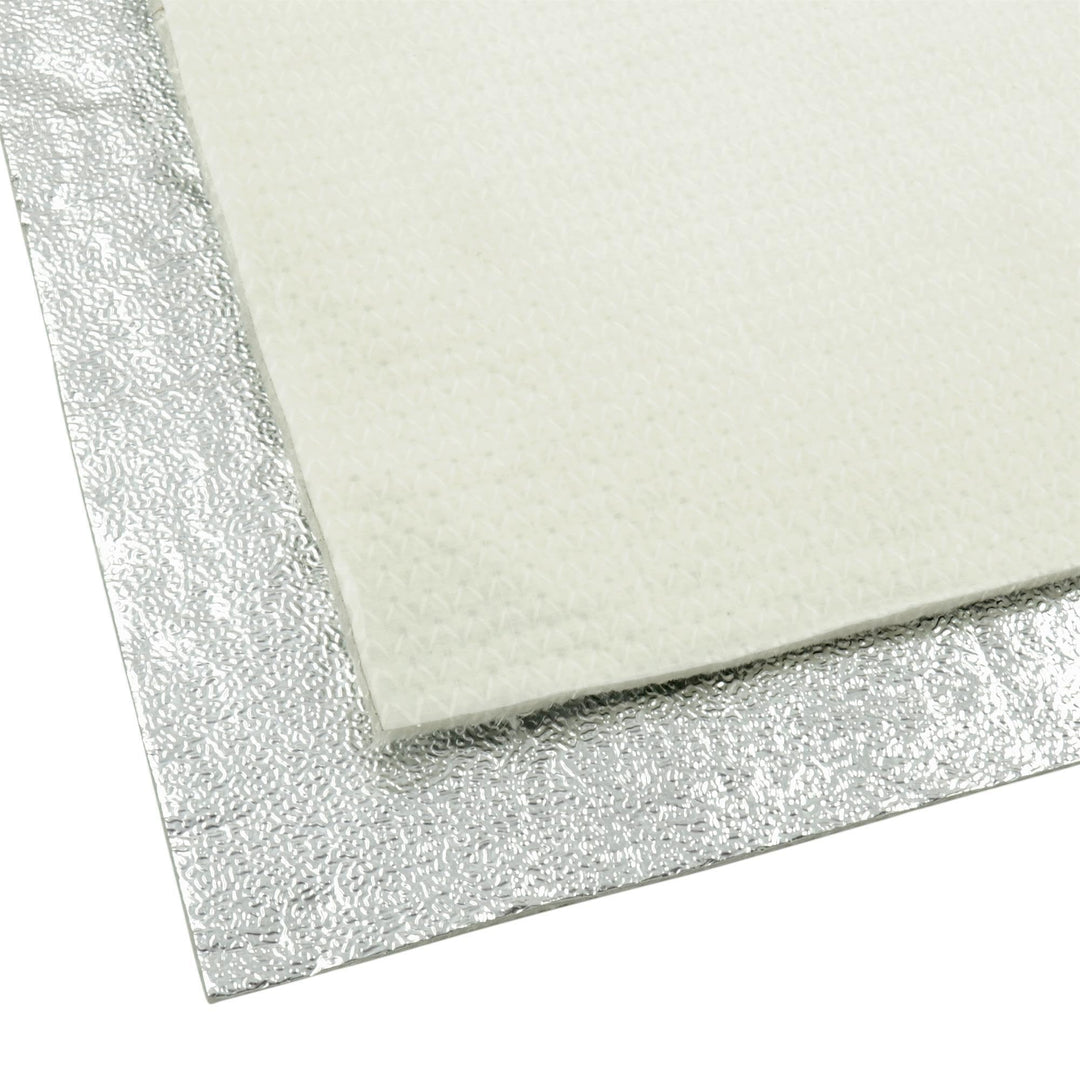 50x50cm Alu-Fiberglas Hitzeschutzmatte selbstklebend Isoliermatte Hitzeschutzfolie | 5mm