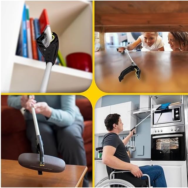 ANGEL 10er Set Greifzange 76 cm – Aluminium Müllgreifer mit Magnetspitze, Ergonomischer Handgriff, M