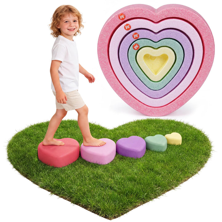 Rocks, Sensorische Balanciersteine für Kinder – 5er Set – Belastbar, Fördert Gleichgewicht, Motorik