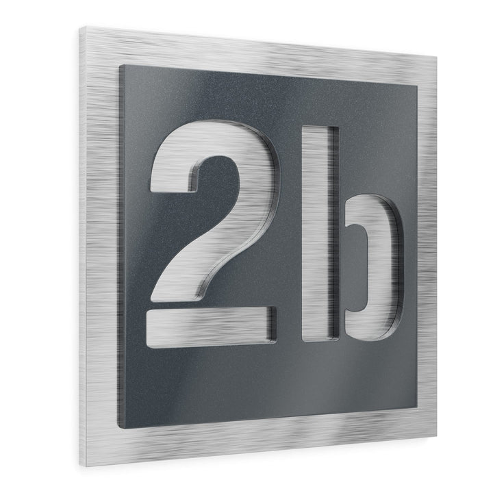 Hausnummer aus V2A Edelstahl 120x120mm - Anthrazit Metallic - Wetterfest Rostfrei Individuell anpass