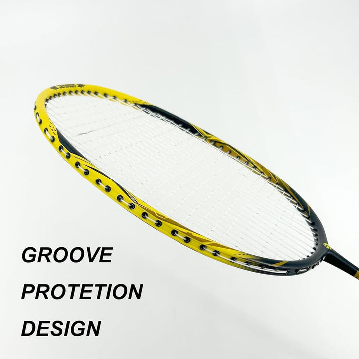 Senston Graphit Badminton-Set Leichtgewicht Badmintonschläger mit Schlägertasche Badminton Schläger