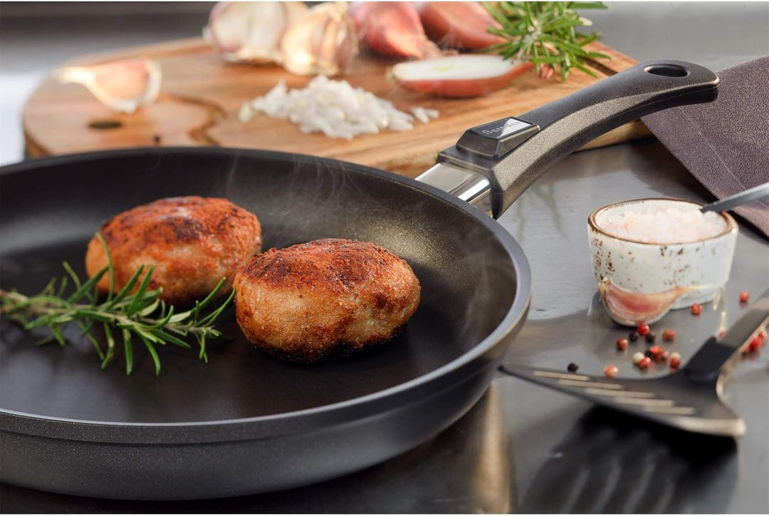 Berndes Bratpfanne Vario Click 32 cm, Induktion, Pfanne mit abnehmbarem Stiel, robuster Aluguss, ant