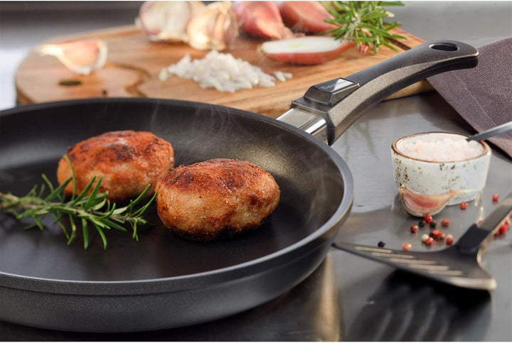 Berndes Bratpfanne Vario Click 32 cm, Induktion, Pfanne mit abnehmbarem Stiel, robuster Aluguss, ant