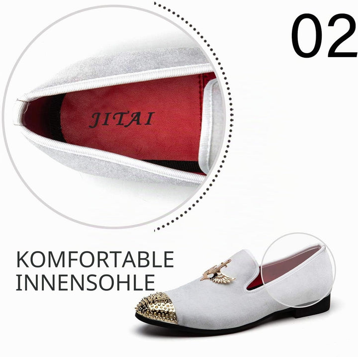 JITAI Herren leichte Schuhe Kunstleder Slipper für Männer und Mode Mokassins Herren Freizeitschuhe 4