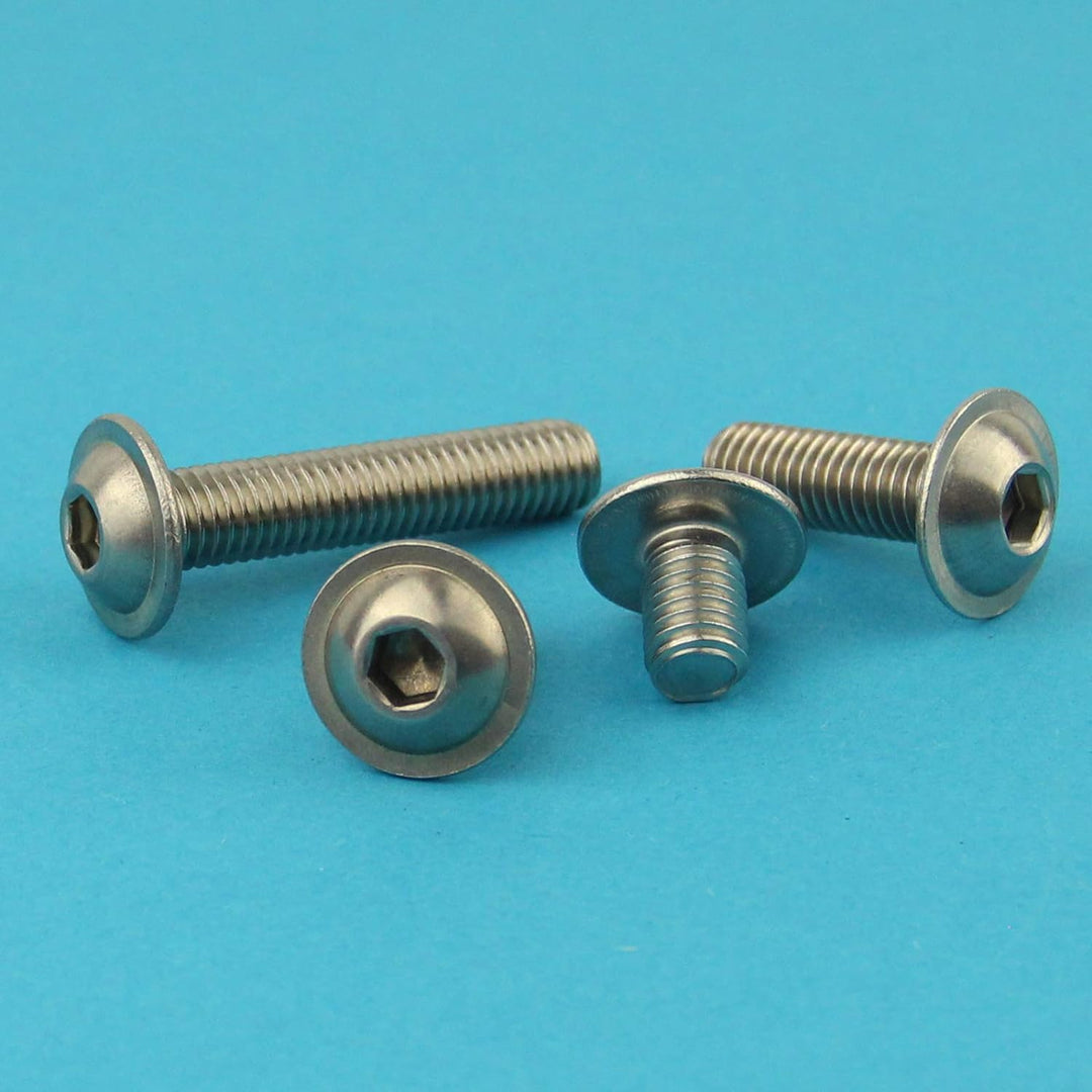 Eisenwaren2000 | M8 x 20 mm Linsenkopfschrauben mit Innensechskant und Flansch (100 Stück) - ISO 738