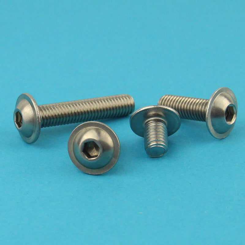 Eisenwaren2000 | M8 x 20 mm Linsenkopfschrauben mit Innensechskant und Flansch (100 Stück) - ISO 738