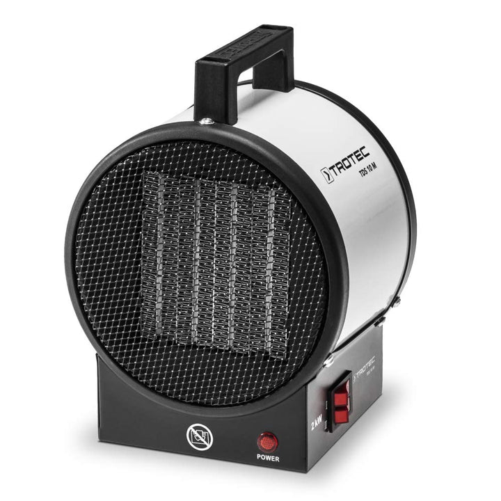 TROTEC Bauheizer elektrisch TDS 10 M – Heizleistung 1 kW / 2 kW – Elektroheizer Luftmenge 100 m³/h –