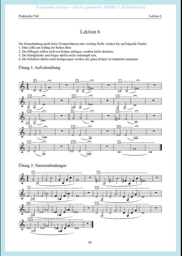 Trompete lernen leicht gemacht, Band 1: Trompetenschule für Anfänger, Spiralbindung