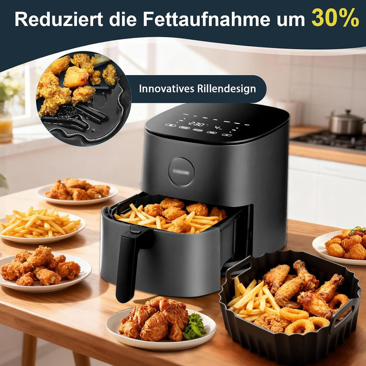 Silikonform Heissluftfritteuse für Philips Airfryer 2000 Series 4.2L, 2 Stück Silikoneinsatz für COS