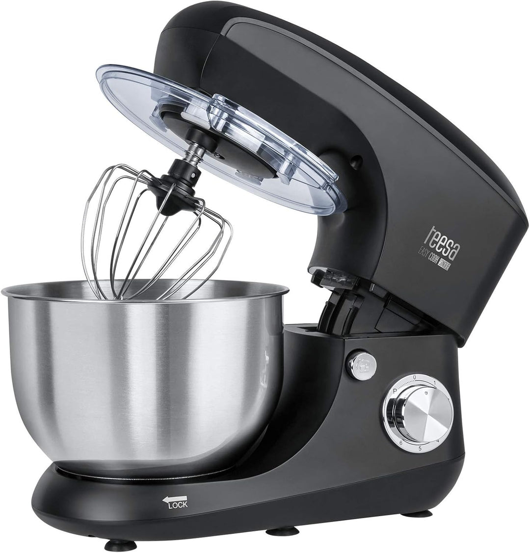 Teesa TSA3545-B EASY COOK SINGLE BLACK Küchenmaschine, Rührgerät, Mixer, 1400, Aluminium, 1 Liter, s