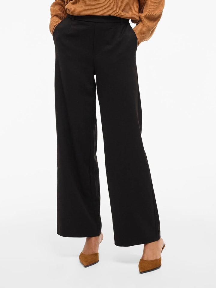 Vila Damen Vivarone Hw Wide Pant-Noos Stoffhose 36 Schwarz, 36 Schwarz