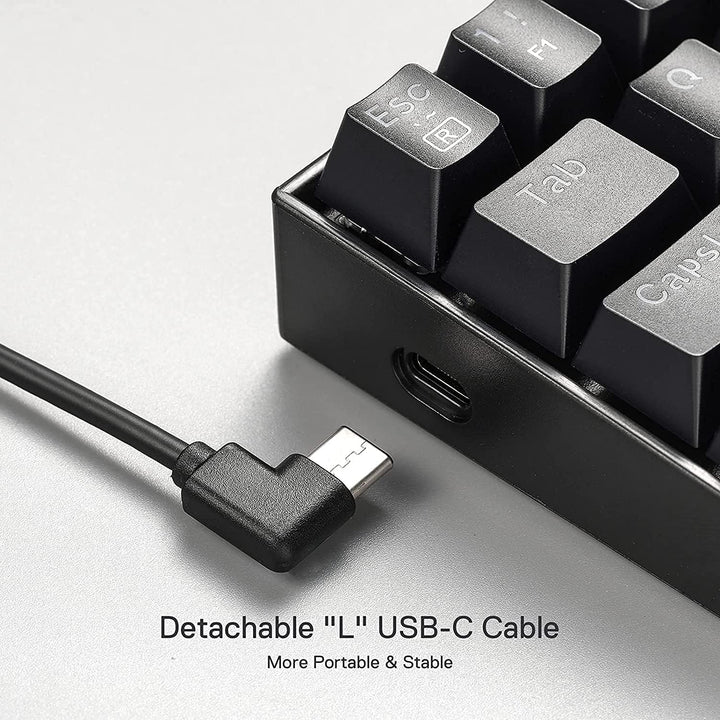 Redragon K630 Dragonborn 60% kabelgebundene RGB-Gaming-Tastatur, 61 Tasten Kompakte mechanische Tast